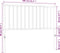 vidaXL - Hoofdbord - metaal - wit - 100 - cm
