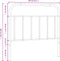 vidaXL - Hoofdbord - metaal - wit - 100 - cm