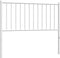 vidaXL - Hoofdbord - metaal - wit - 100 - cm