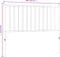 vidaXL - Hoofdbord - metaal - wit - 100 - cm