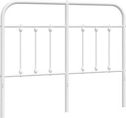vidaXL - Hoofdbord - metaal - wit - 120 - cm
