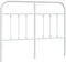 vidaXL - Hoofdbord - metaal - wit - 120 - cm