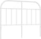 vidaXL - Hoofdbord - metaal - wit - 120 - cm
