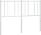 vidaXL - Hoofdbord - metaal - wit - 120 - cm