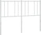 vidaXL - Hoofdbord - metaal - wit - 140 - cm