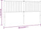 vidaXL - Hoofdbord - metaal - wit - 160 - cm