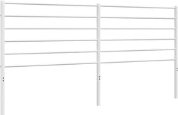 vidaXL - Hoofdbord - metaal - wit - 193 - cm