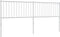 vidaXL - Hoofdbord - metaal - wit - 193 - cm