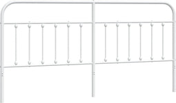 vidaXL - Hoofdbord - metaal - wit - 200 - cm