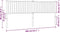 vidaXL - Hoofdbord - metaal - wit - 200 - cm