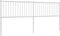 vidaXL - Hoofdbord - metaal - wit - 200 - cm