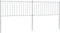 vidaXL - Hoofdbord - metaal - wit - 200 - cm