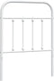 vidaXL - Hoofdbord - metaal - wit - 75 - cm