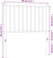 vidaXL - Hoofdbord - metaal - wit - 75 - cm