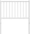 vidaXL - Hoofdbord - metaal - wit - 75 - cm
