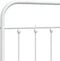vidaXL - Hoofdbord - metaal - wit - 75 - cm