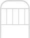 vidaXL - Hoofdbord - metaal - wit - 75 - cm