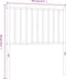 vidaXL - Hoofdbord - metaal - wit - 75 - cm