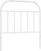 vidaXL - Hoofdbord - metaal - wit - 80 - cm