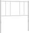 vidaXL - Hoofdbord - metaal - wit - 80 - cm