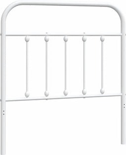 vidaXL - Hoofdbord - metaal - wit - 80 - cm