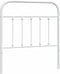vidaXL - Hoofdbord - metaal - wit - 80 - cm
