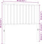 vidaXL - Hoofdbord - metaal - wit - 80 - cm