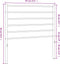 vidaXL - Hoofdbord - metaal - wit - 80 - cm