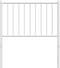 vidaXL - Hoofdbord - metaal - wit - 80 - cm