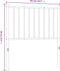 vidaXL - Hoofdbord - metaal - wit - 80 - cm