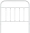 vidaXL - Hoofdbord - metaal - wit - 80 - cm