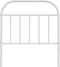vidaXL - Hoofdbord - metaal - wit - 80 - cm