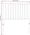 vidaXL - Hoofdbord - metaal - wit - 80 - cm