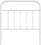 vidaXL - Hoofdbord - metaal - wit - 90 - cm