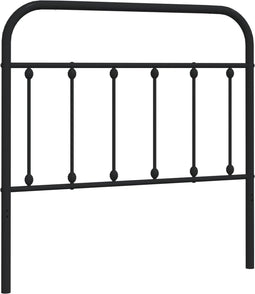vidaXL - Hoofdbord - metaal - zwart - 100 - cm