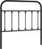 vidaXL - Hoofdbord - metaal - zwart - 100 - cm