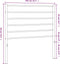 vidaXL - Hoofdbord - metaal - zwart - 100 - cm