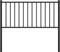 vidaXL - Hoofdbord - metaal - zwart - 100 - cm