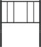 vidaXL - Hoofdbord - metaal - zwart - 100 - cm