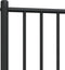 vidaXL - Hoofdbord - metaal - zwart - 100 - cm
