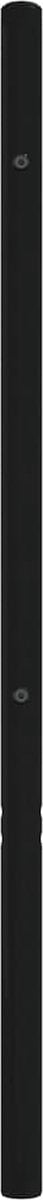 vidaXL - Hoofdbord - metaal - zwart - 107 - cm