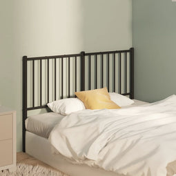 vidaXL - Hoofdbord - metaal - zwart - 120 - cm
