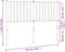 vidaXL - Hoofdbord - metaal - zwart - 120 - cm