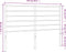 vidaXL - Hoofdbord - metaal - zwart - 120 - cm