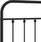 vidaXL - Hoofdbord - metaal - zwart - 120 - cm