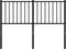 vidaXL - Hoofdbord - metaal - zwart - 120 - cm
