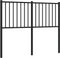 vidaXL - Hoofdbord - metaal - zwart - 120 - cm