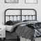 vidaXL - Hoofdbord - metaal - zwart - 120 - cm
