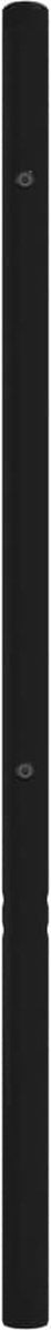 vidaXL - Hoofdbord - metaal - zwart - 135 - cm