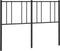 vidaXL - Hoofdbord - metaal - zwart - 160 - cm